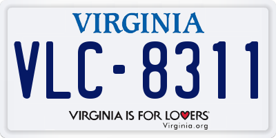 VA license plate VLC8311