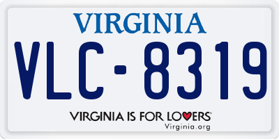 VA license plate VLC8319