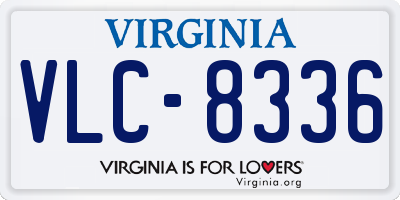 VA license plate VLC8336
