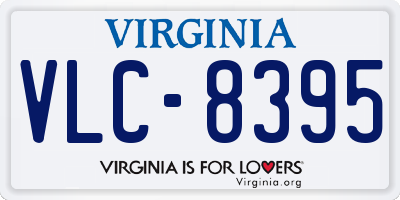 VA license plate VLC8395