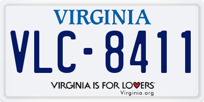 VA license plate VLC8411
