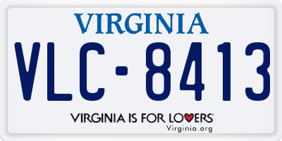 VA license plate VLC8413