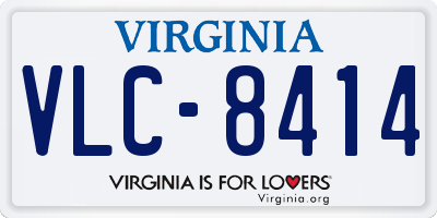 VA license plate VLC8414