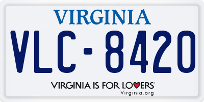 VA license plate VLC8420