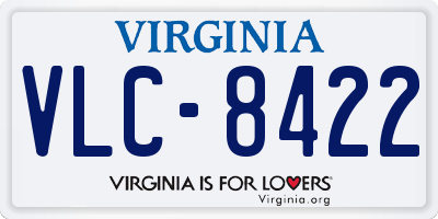 VA license plate VLC8422