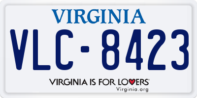 VA license plate VLC8423