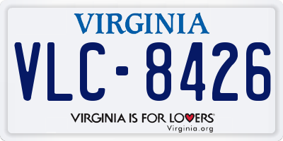 VA license plate VLC8426