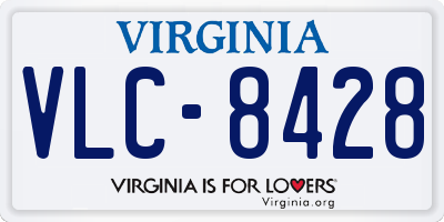 VA license plate VLC8428