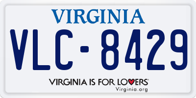 VA license plate VLC8429