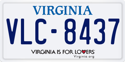 VA license plate VLC8437