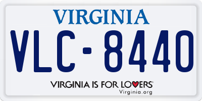 VA license plate VLC8440