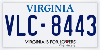 VA license plate VLC8443