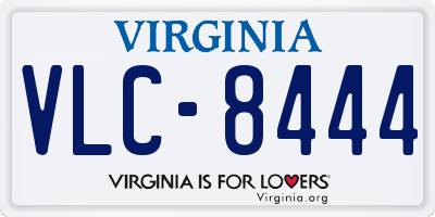 VA license plate VLC8444
