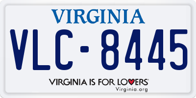 VA license plate VLC8445