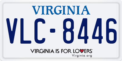 VA license plate VLC8446