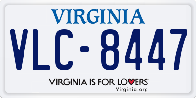 VA license plate VLC8447