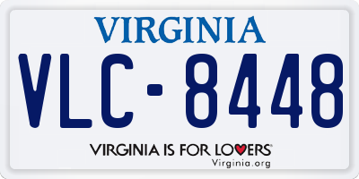 VA license plate VLC8448
