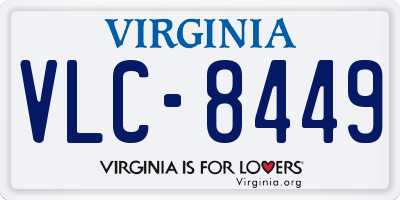 VA license plate VLC8449