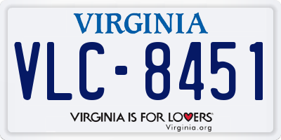 VA license plate VLC8451