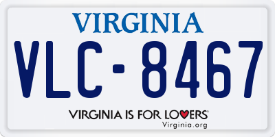 VA license plate VLC8467