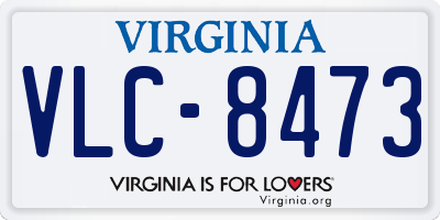 VA license plate VLC8473