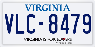 VA license plate VLC8479