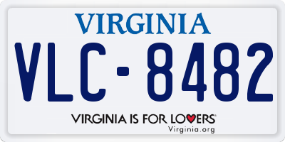 VA license plate VLC8482