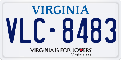VA license plate VLC8483