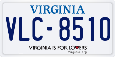 VA license plate VLC8510