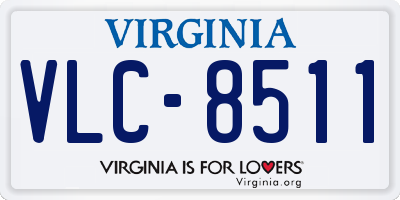 VA license plate VLC8511