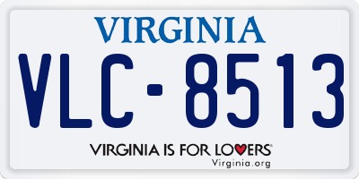 VA license plate VLC8513