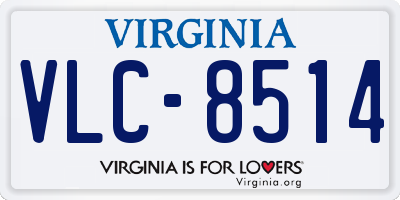 VA license plate VLC8514