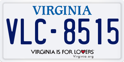 VA license plate VLC8515