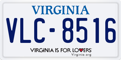 VA license plate VLC8516