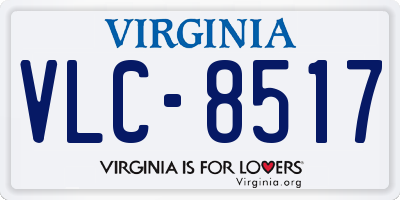 VA license plate VLC8517
