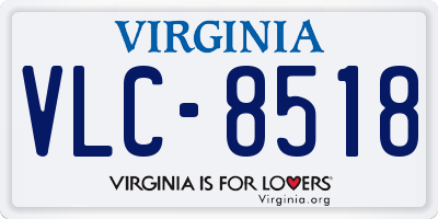 VA license plate VLC8518