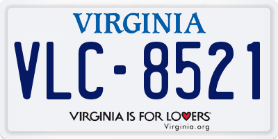 VA license plate VLC8521