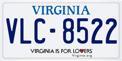 VA license plate VLC8522