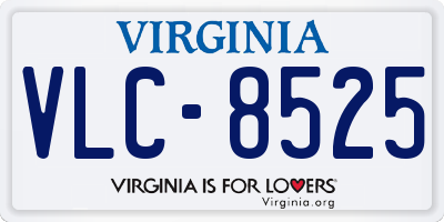 VA license plate VLC8525