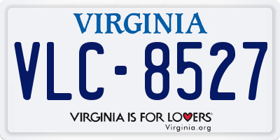 VA license plate VLC8527