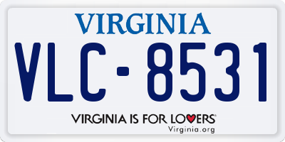 VA license plate VLC8531