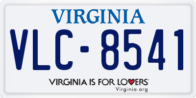VA license plate VLC8541
