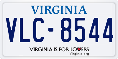 VA license plate VLC8544