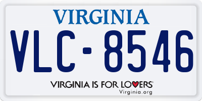 VA license plate VLC8546