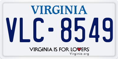 VA license plate VLC8549