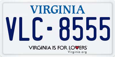VA license plate VLC8555