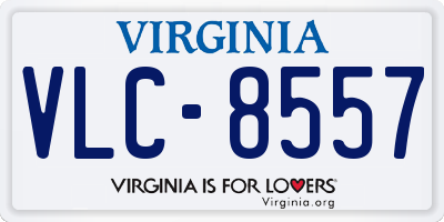 VA license plate VLC8557