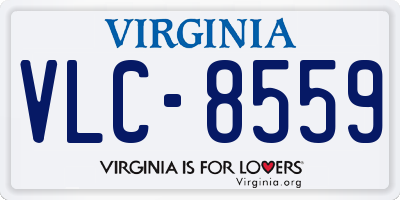 VA license plate VLC8559
