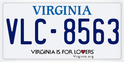 VA license plate VLC8563