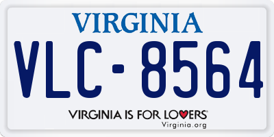 VA license plate VLC8564